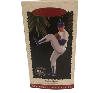 VINTAGE HALLMARK KEEPSAKE '96 "Nolan Ryan" At The Ballpark Christmas Ornament